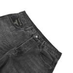 Prada 23Fw Triangle Logo Embroidered Washed Jeans - Image 3