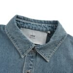 Ami Paris Woven Heart Embroidered Denim Shirt - Image 3
