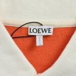 Loewe 25Fw Embroidered Logo Color Block Striped Polo Sweatshirt - Image 4