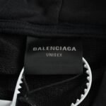 Balenciaga letter print distressed hoodie - Image 4