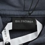 Balenciaga Distressed Embroidered Hand-Painted Zipper Hooded Sweatshirt Jacket - Image 5