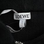 Loewe leather pocket wool zip-up hooded jacket - Image 3