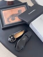 Chanel Bow CC Logo Ballerina Flats - Image 3