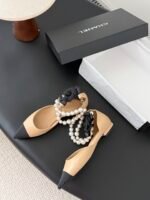 Chanel Pearl Camellia Flats - Image 5