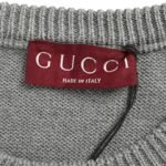 Gucci 24Fw Jacquard Crew Neck Sweater with Cursive Signature Letters - Image 3