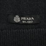 Prada patchwork faux two-piece sweater with small logo at the hem. - Image 4