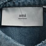 Ami Paris Woven Heart Embroidered Denim Shirt - Image 4