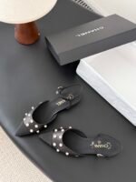 Chanel Pearl Slingback Flats - Image 5