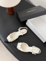 Chanel Pearl Slingback Flats - Image 5