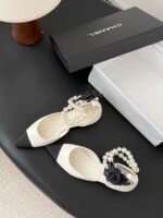 Chanel Pearl Camellia Flats - Image 6