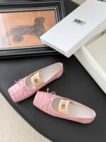 MM6 Croc-Embossed Square-Toe Ballet Flats - Image 5