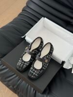 Chanel Tweed Mary Jane Ballerina Flats - Image 4