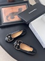 Chanel Bow CC Logo Ballerina Flats - Image 5