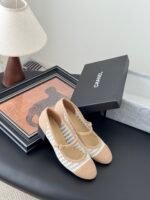 Chanel Raffia Mary Jane Block Heels - Image 5