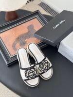 CHANEL Camellia Slide Sandals - Image 5