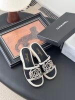 CHANEL Camellia Slide Sandals - Image 5