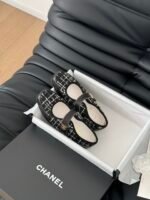 Chanel Tweed Mary Jane Ballerina Flats - Image 6